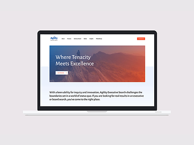 Agility Executive Search branding content strategy html css marketing uiux website wordpress