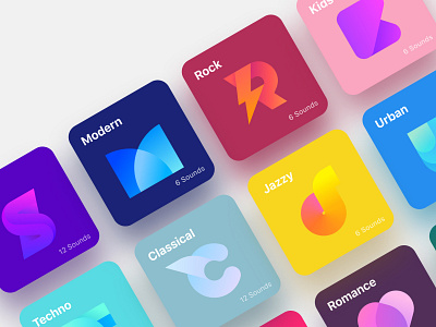 Music Genre Cover app color graphic icon logo music music player ui