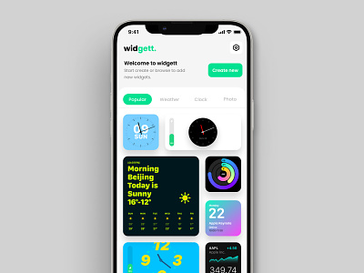 Widget App Home UI app iphone ui widget