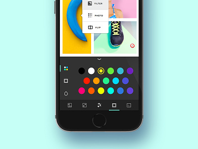 POTO College Maker UI colour editor flat idea ios iphone photo picture ui ux vector