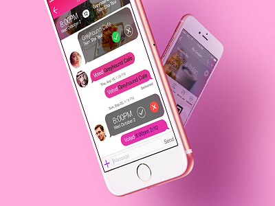 Food App app flat food interface ios iphone love menu messanger mock social