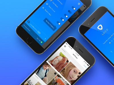 LOCO app flat interface ios iphone lock menu safe social ui ux