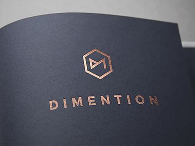 Dimention Logo Design branding card design font icon logo mock print vector vintage