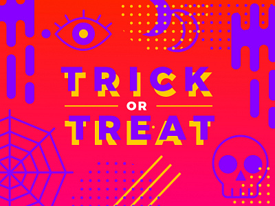 Trick or Treat? blood graphic halloween horror scary skull spider trick vector
