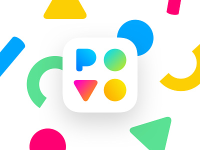 POTO New Icon app color design icon ios iphone photo rainbow typography ui
