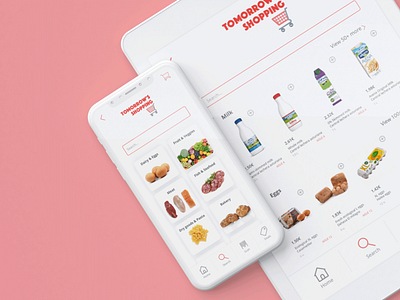 Tomorrow Shopping Card App app design ui ux web