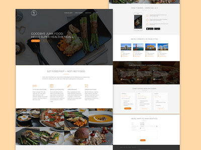 Omnifood Website app design ui ux web