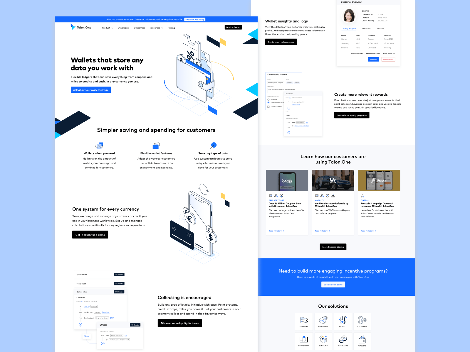 Software Solutions Page by Sara Pallarés on Dribbble