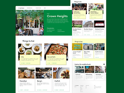 Visual Design City Guide Website - UI