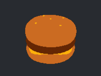 extra chee' 3d animation burger maya pixel