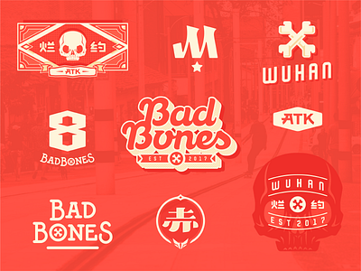 Bad Bones Graphics badge lettering logotype typography