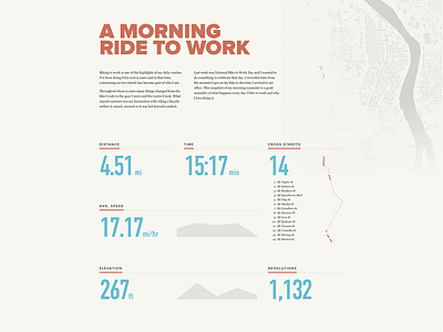 Biking to Work biking commuting data data visualization infograph infographic