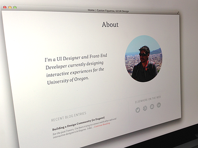 Portfolio Redesign - About about flat portfolio tisa