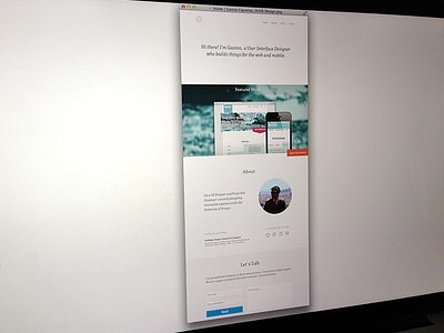 Portfolio Redesign: Full page flat full page portfolio redesign single page tisa