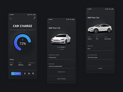 Mobile app for car. app design ui ux сarapp