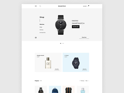 E-commerce - Male Shop Website. Main Page design e commerce template online shopping shopping app ui ux