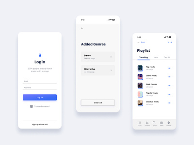 Music App.Pt 2 app design mobile ui ux