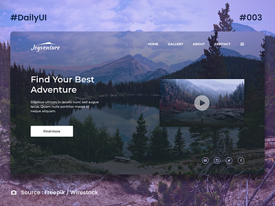 Landing Page Design - Travel Destination Website (DailyUI - 003)