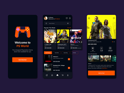 Playstation Gamestore app figma gamestore playstation