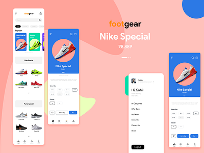 Shoes App UI | Mock-up Design app design