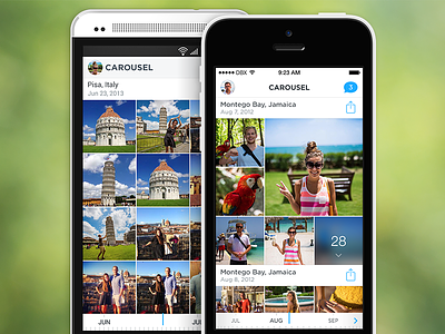 Carousel android app carousel design dropbox grid iphone photo photos