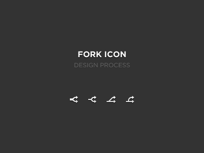 Fork Icon dark design fork icon process white