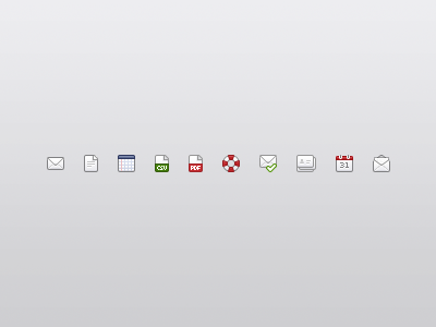 Icons 16px calendar envelope file help icon icons paper