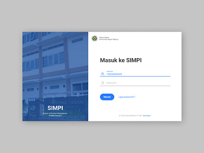 Unofficial Redesign Login Page of SIMPI branding design figma design figmadesign login design login page login screen material ui materialdesign ui ux uidesign uiux ux webdesign website website design