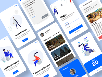 Exploration history learning app concept app design branding design figma design figmadesign humaaans illustration mobile app ui ux uidesign