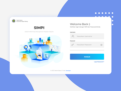 Another Unofficial Redesign Login Page of SIMPI branding design figmadesign illustration login design login page ui ux uidesign web design website website design