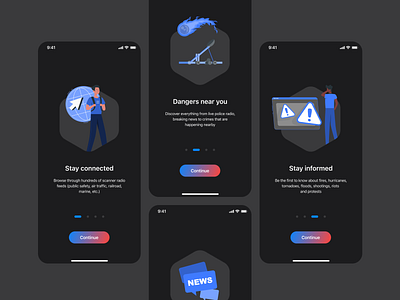 Onboarding screens