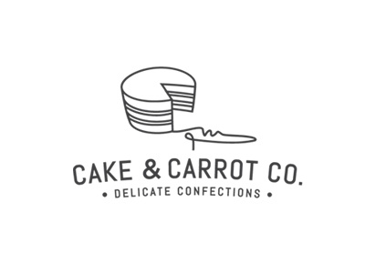 Cake & Carrot (Unused) bakery baking cake carrot food logo mark vegetable