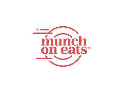 Munch On Eats Logo delivery design food hurry icon logo motion plate togo typography