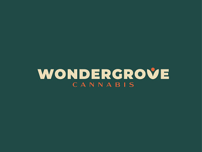 Wondergrove abstract cannabis flower graphic icon logo parent brand wordmark