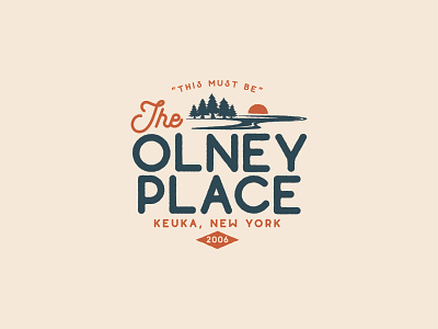 The Olney Place branding lake logo new york outdoors store