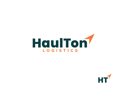 HaulTon arrow branding logistics logo navigate trucking