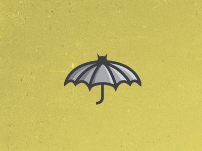 Batbrella bat icon logo umbrella