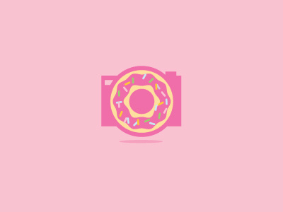 Food Capture camera donut food icon logo photography