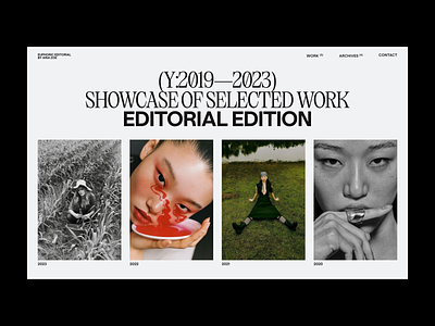 Editorial Photography Showcase art direction design digital editorial fashion layout minimal modern photographer photography photos portfolio projects studio type typography ui web website whitespace