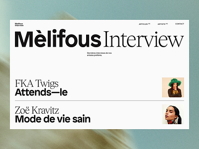 Melifous Interview Part 1