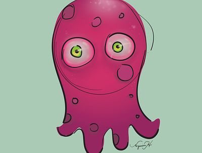 Smooshy Tentacle cute design digital art digital illustration illustration illustrator sketch smooshy tentacle