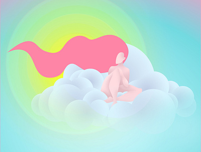 Clouds adobe illustrator adobe photoshop clouds illustration nude art nude pose sketch