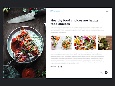 Food Blog Page UI Design