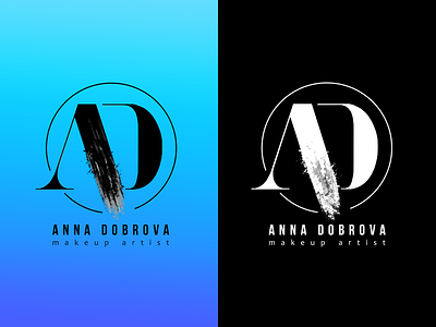 AD logotype black white blackandwhite electric blue letter logo letter logo design logo logodesign logotype makeup artist