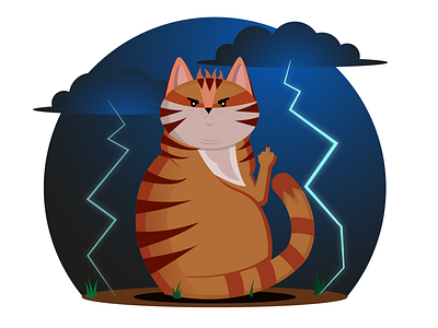 Angry cat adobe illustrator angry cat cat cat illustration illustraion vector vector illustration