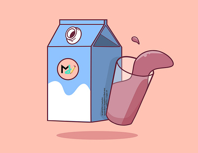 Chocolate Milk branding design icon illustration illustrator minimal ui ux vector