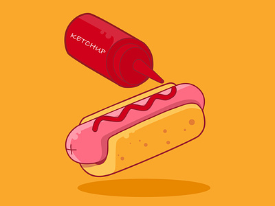 Hotdog animation art branding design icon illustration illustrator minimal ui vector