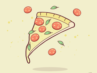 Pizza animation art branding design icon illustration illustrator minimal ui vector