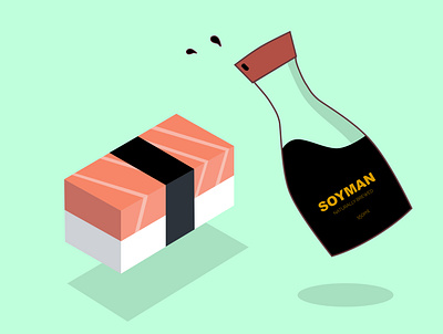 Sushi animation art branding design icon illustration illustrator minimal ui vector