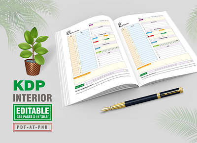 Daily Planner graphic design illustration package design print design vector